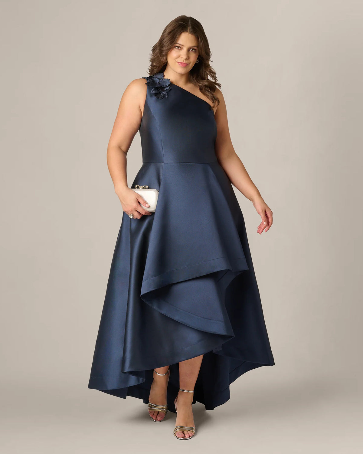 one-shoulder a-line maxi mother of the bride dress - image 2