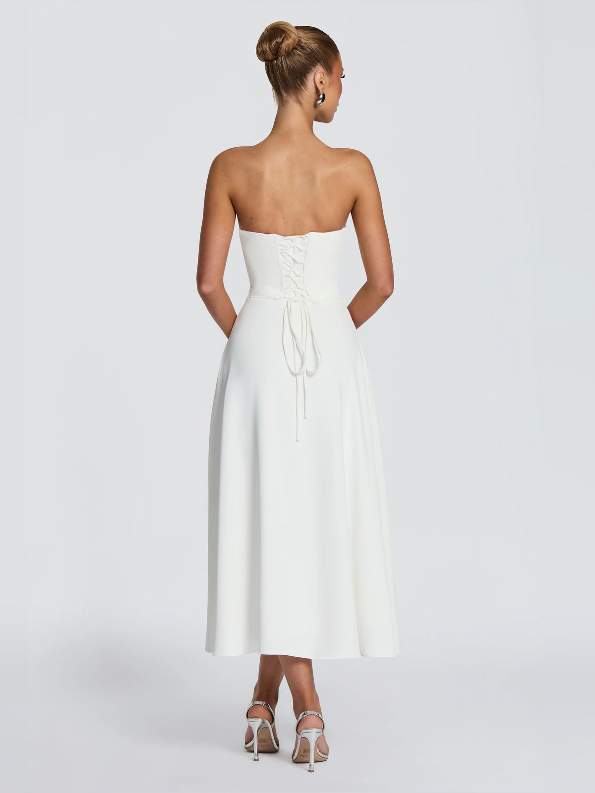 Ivory midi formal dress, alternate view