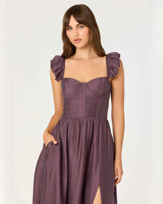 sweetheart structured satin a-line midi bridesmaid dress - image 2