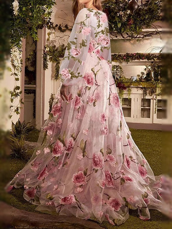 As Pic floor-length prom dress, alternate view showing the bodice and skirt