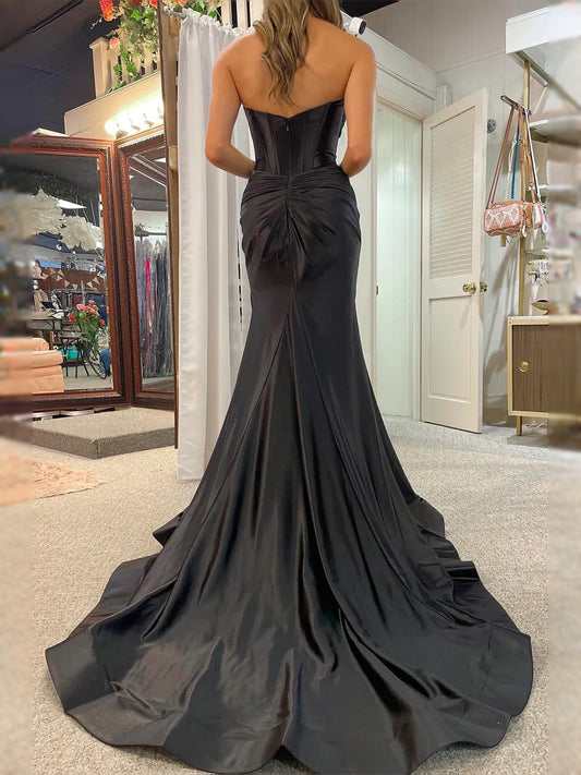 Royal Blue floor-length prom dress, alternate view showing the bodice and skirt