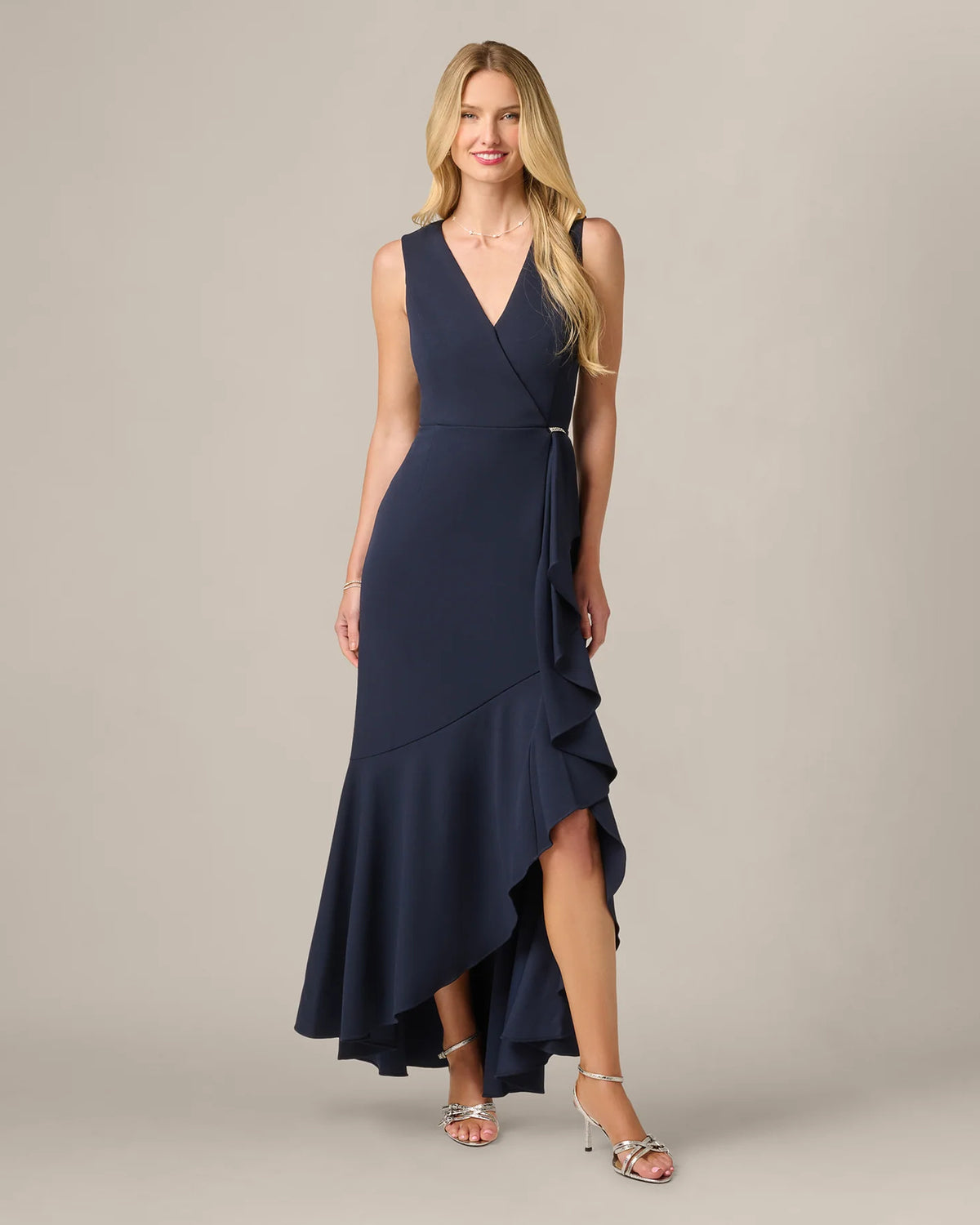 spaghetti strap mermaid maxi mother of the bride dress - image 2