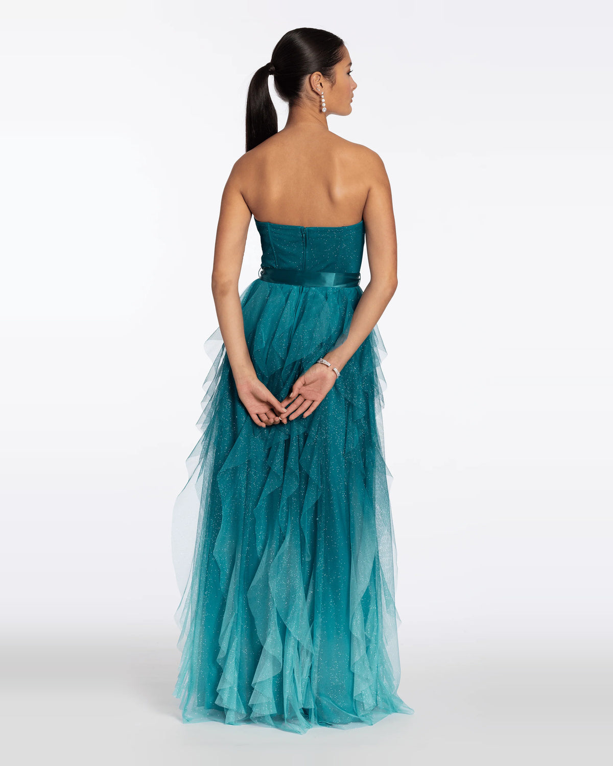 strapless a-line maxi prom dress - image 2
