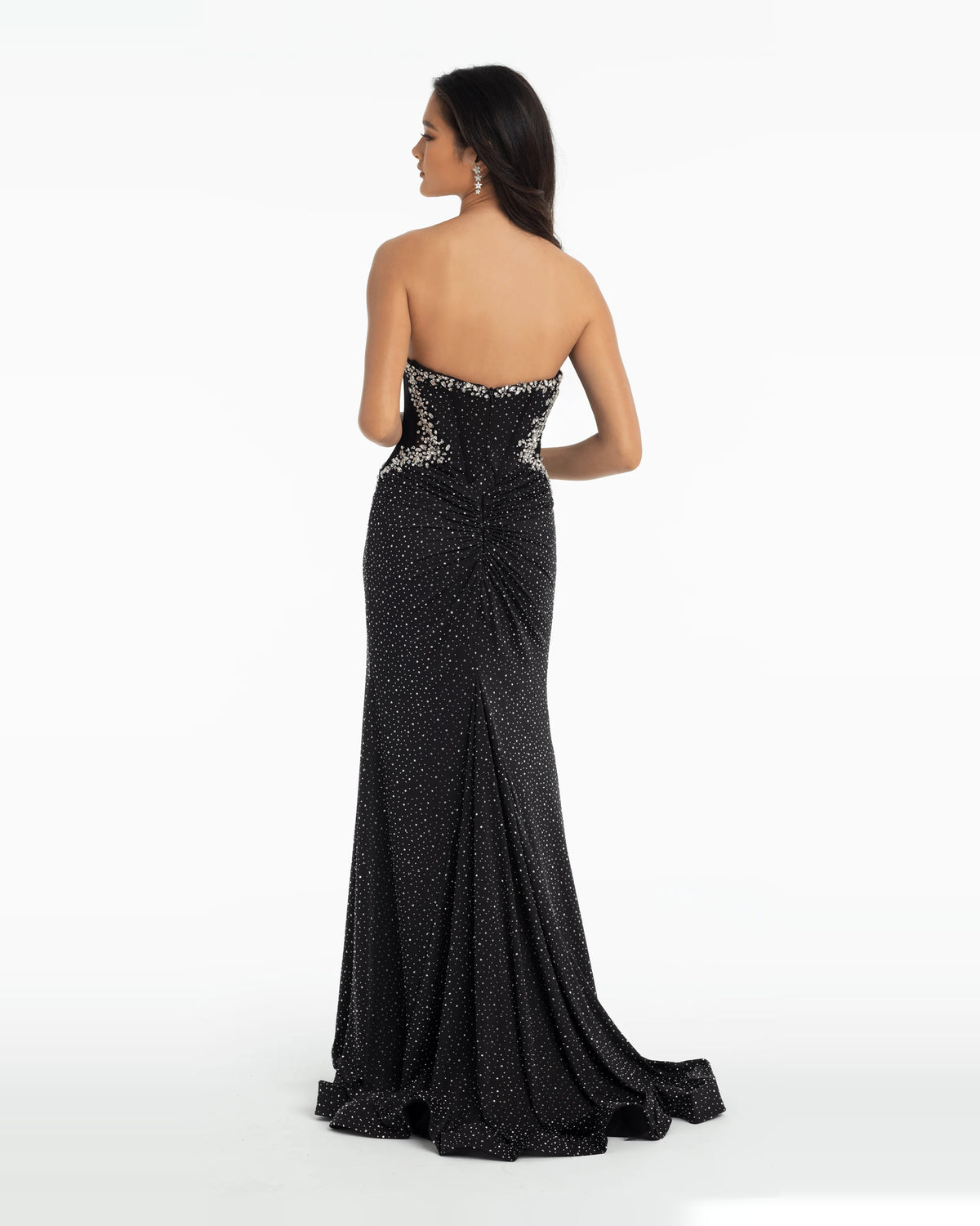 sweetheart trumpet maxi prom dress - image 2