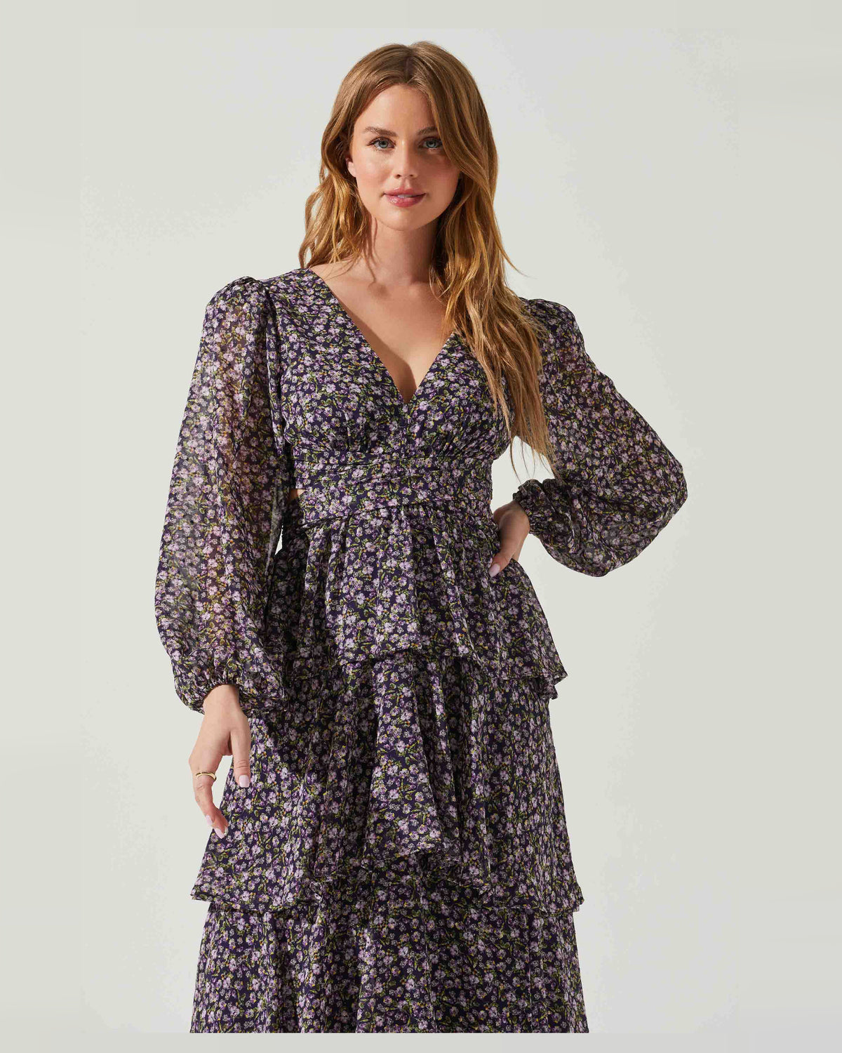 spaghetti strap a-line maxi formal dress - image 2