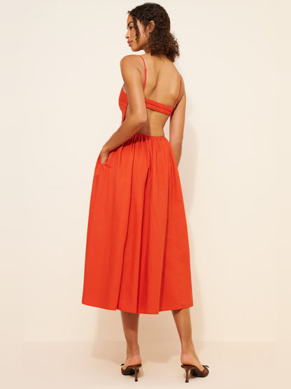 Pink midi formal dress, alternate view
