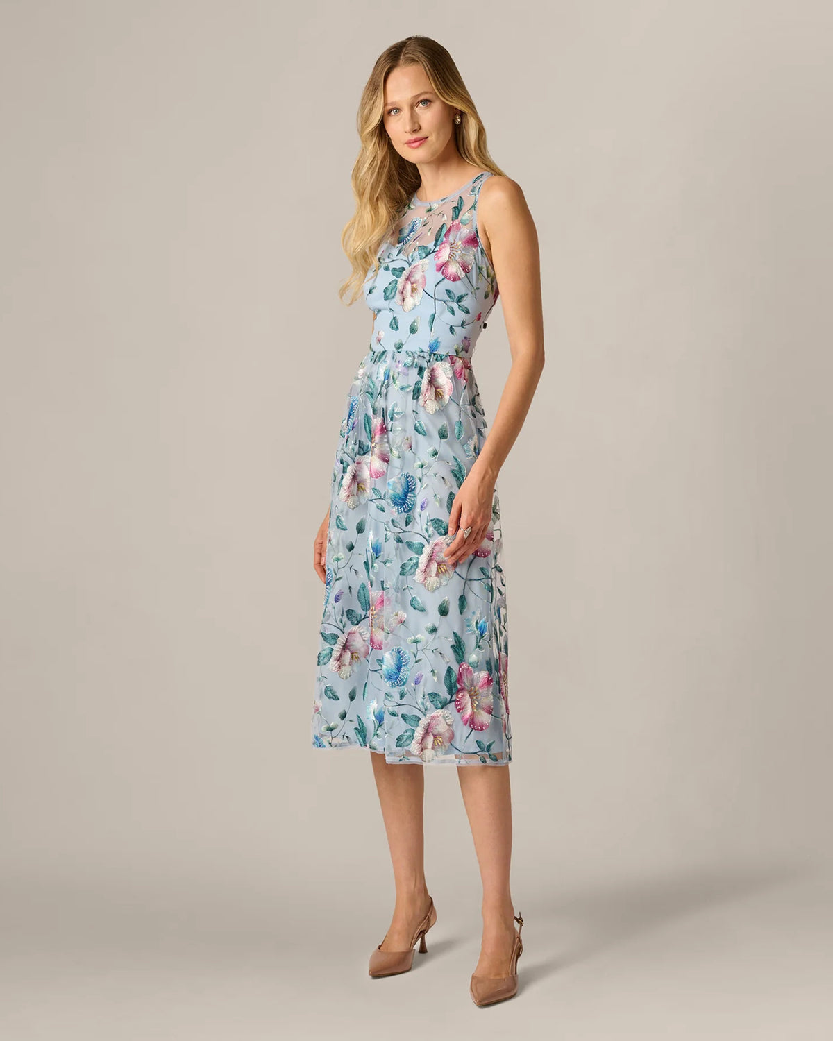 a-line midi mother of the bride dress - image 2