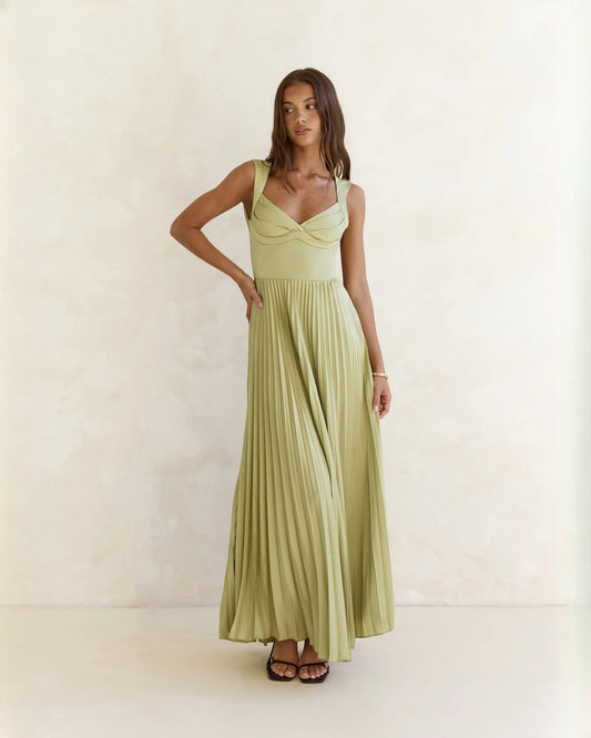 sleeveless chiffon a-line maxi bridesmaid dress - image 2