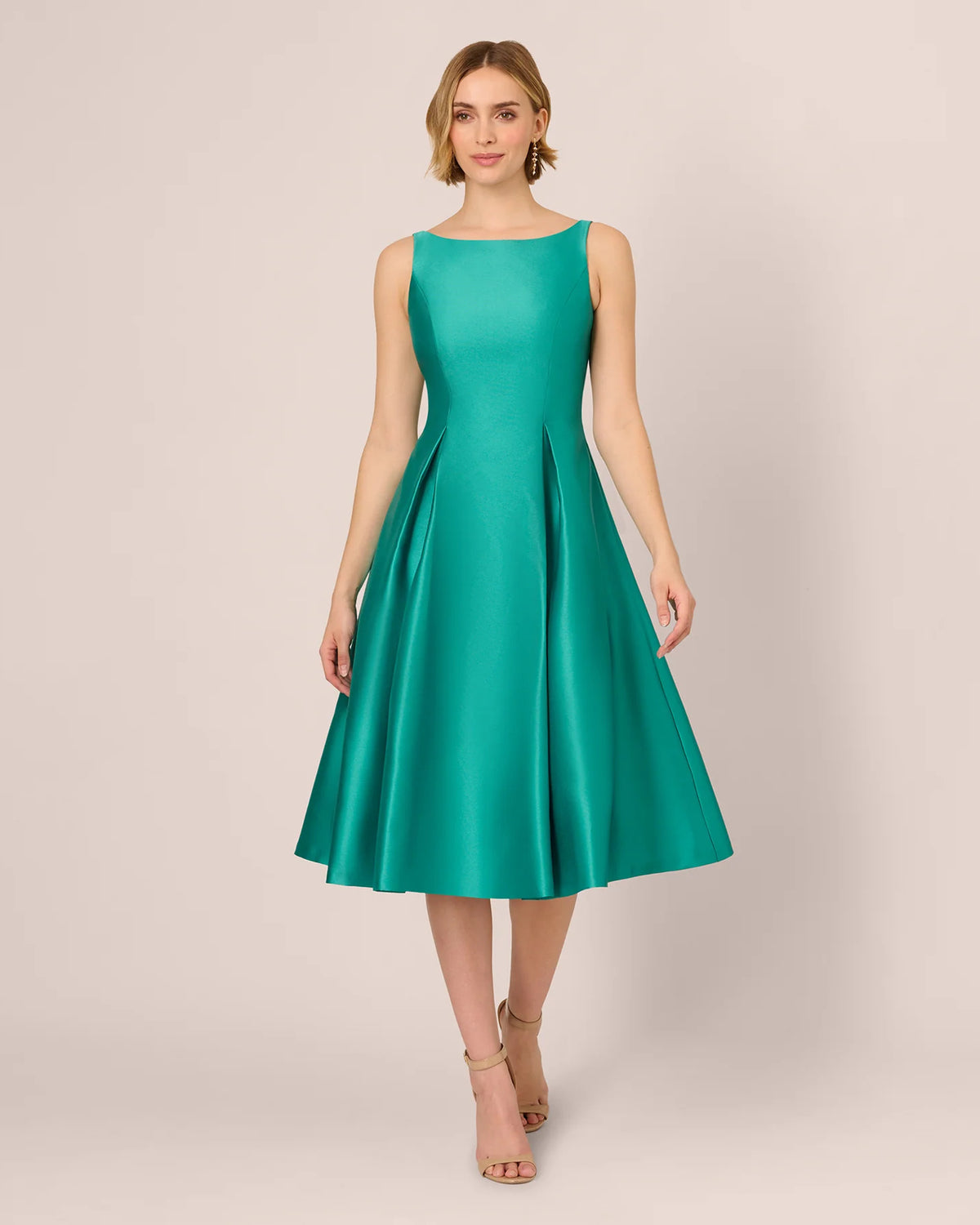 sleeveless fit-and-flare midi mother of the bride dress - image 2