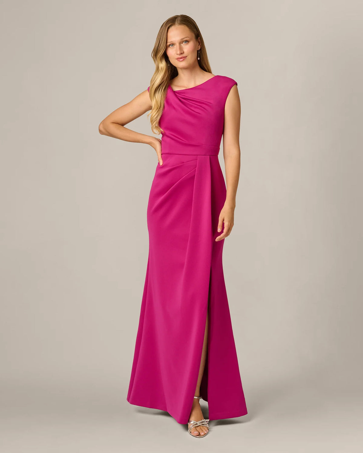 spaghetti strap mermaid maxi mother of the bride dress - image 2
