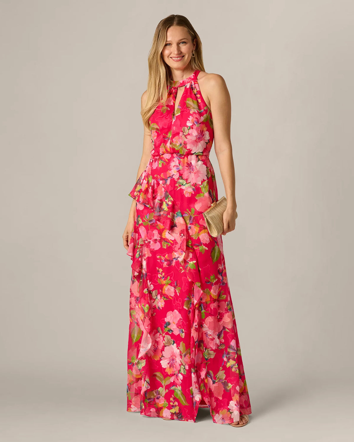 halter neck mermaid maxi mother of the bride dress - image 2