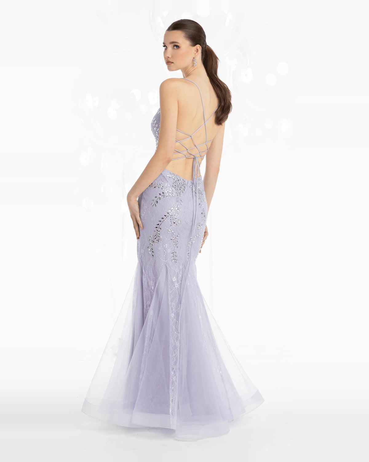 mermaid maxi prom dress - image 2