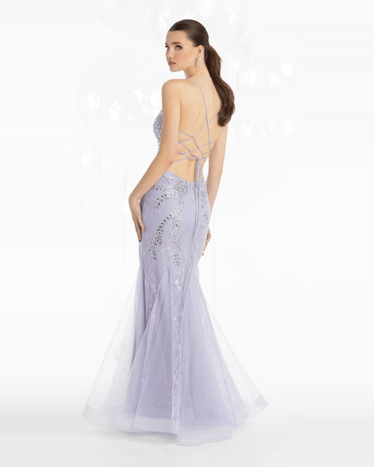 mermaid maxi prom dress - image 2