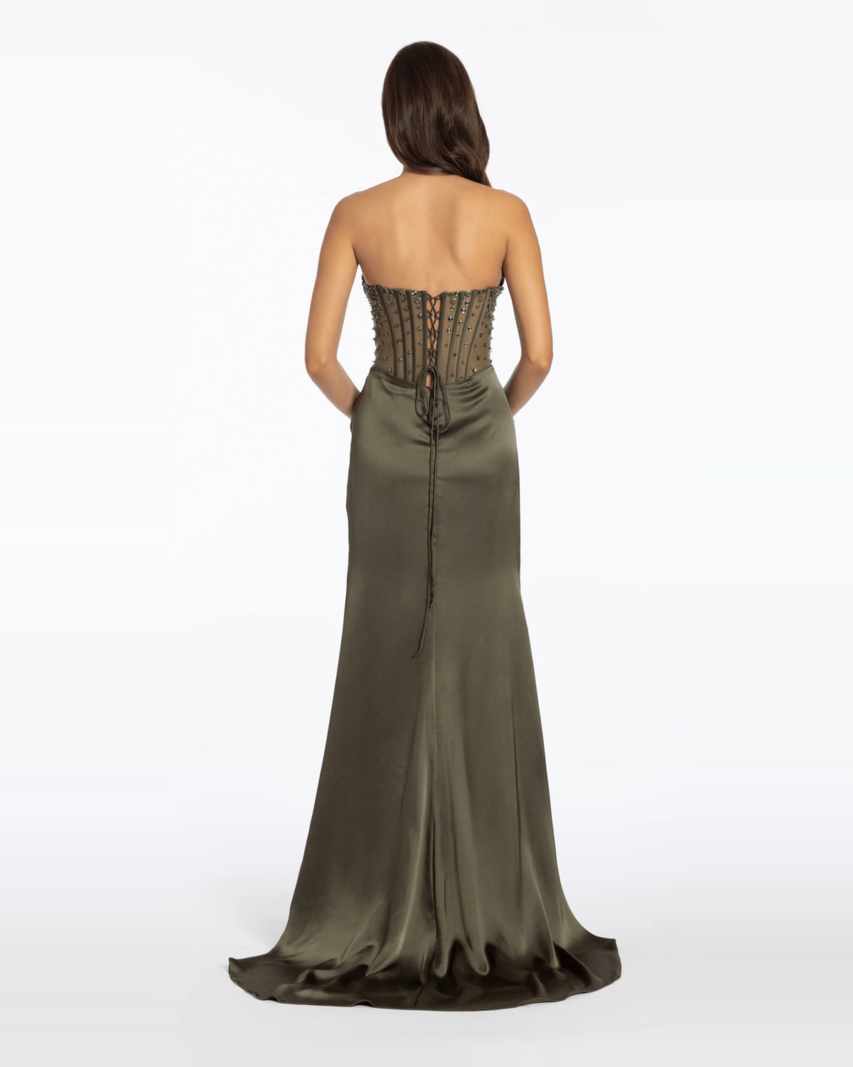 sweetheart column maxi prom dress - image 2