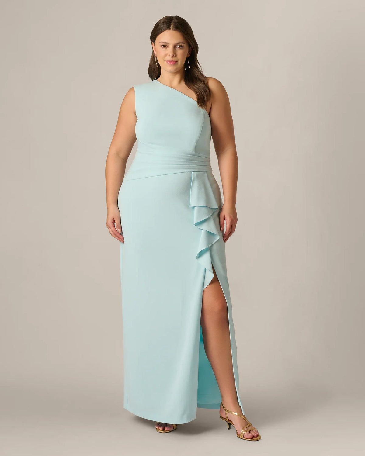 one-shoulder a-line maxi mother of the bride dress - image 2