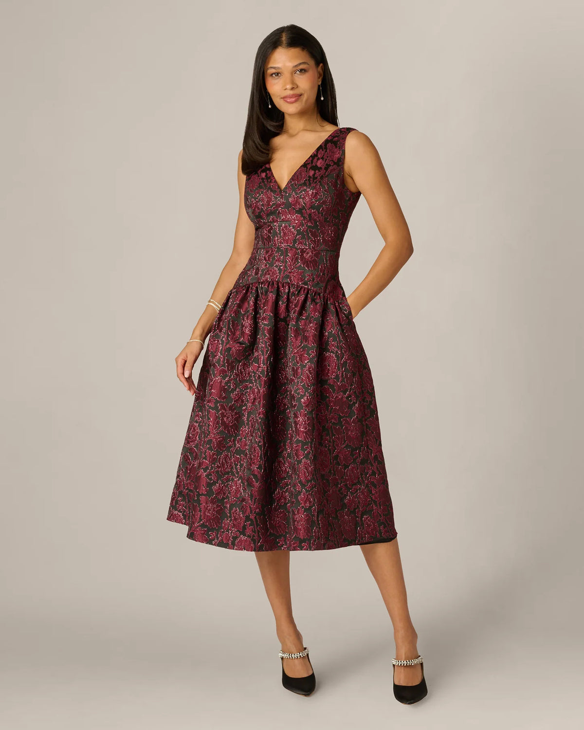 a-line midi mother of the bride dress - image 2