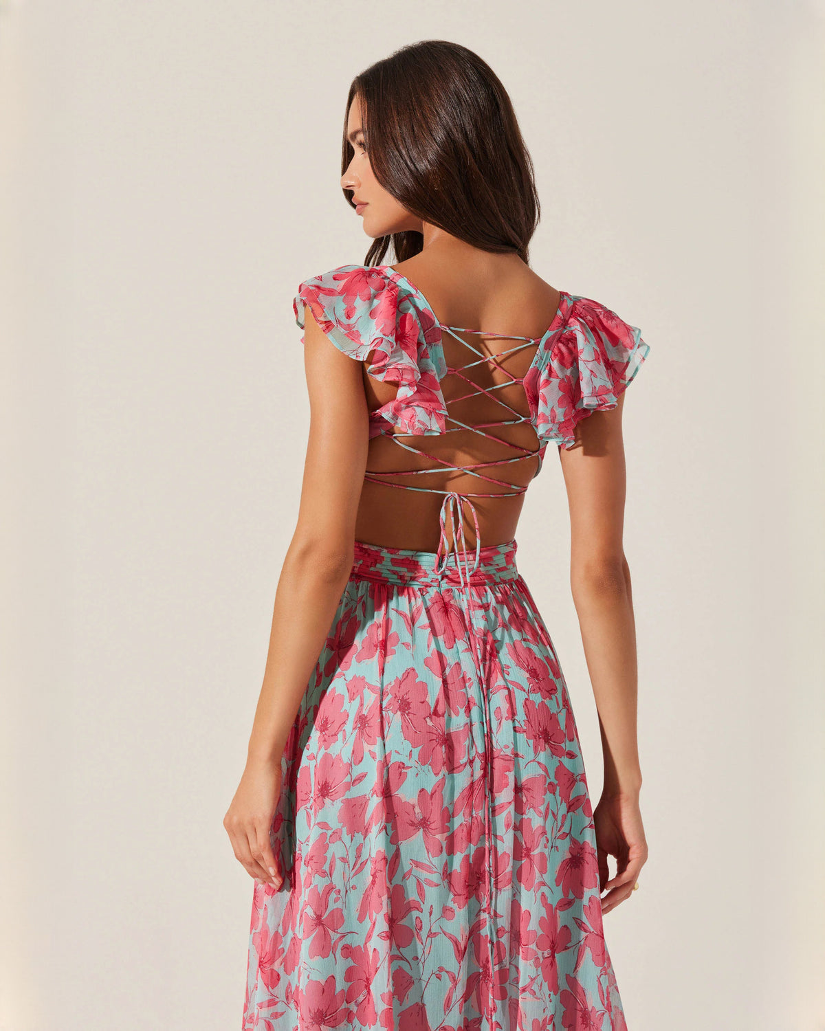 sleeveless chiffon a-line maxi bridesmaid dress - image 2