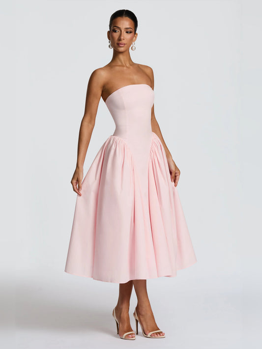 Blush midi formal dress, alternate view