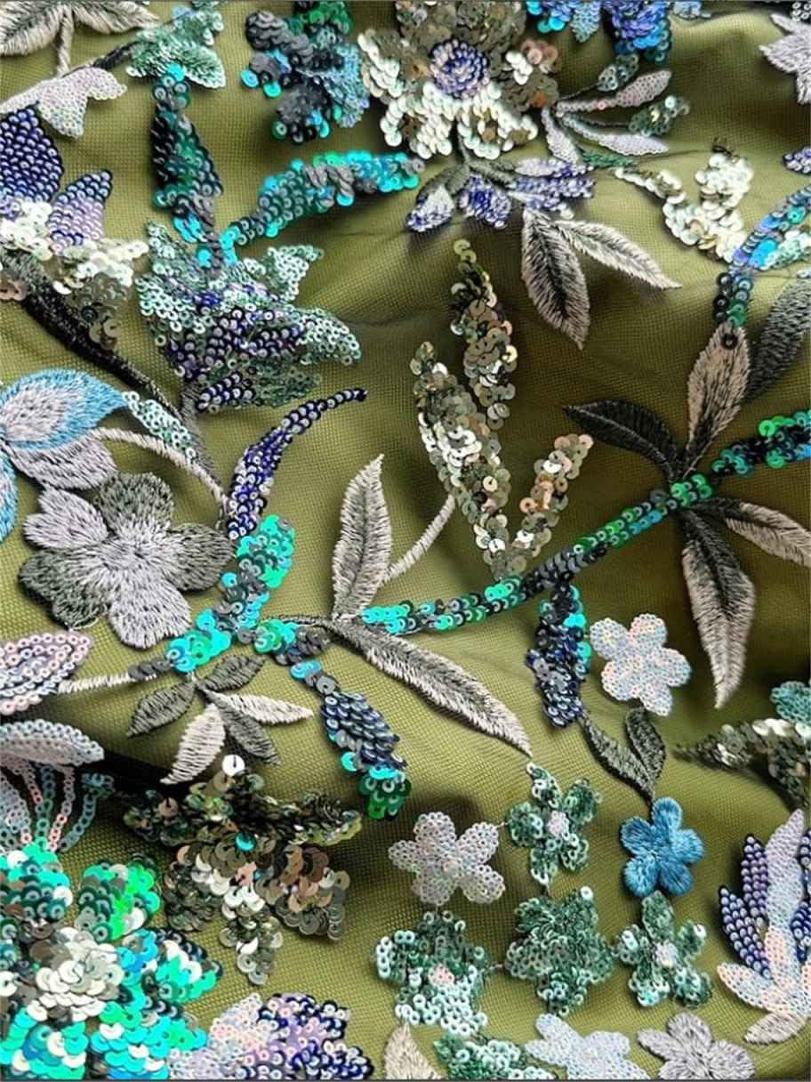 Sage Green a-line floor-length formal dress with skirt slit, alternate view