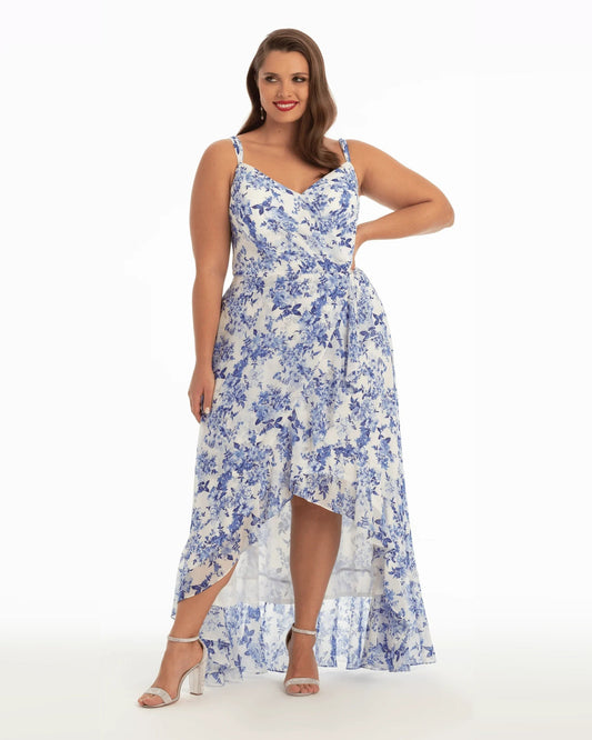 spaghetti strap a-line high-low homecoming dress - image 2