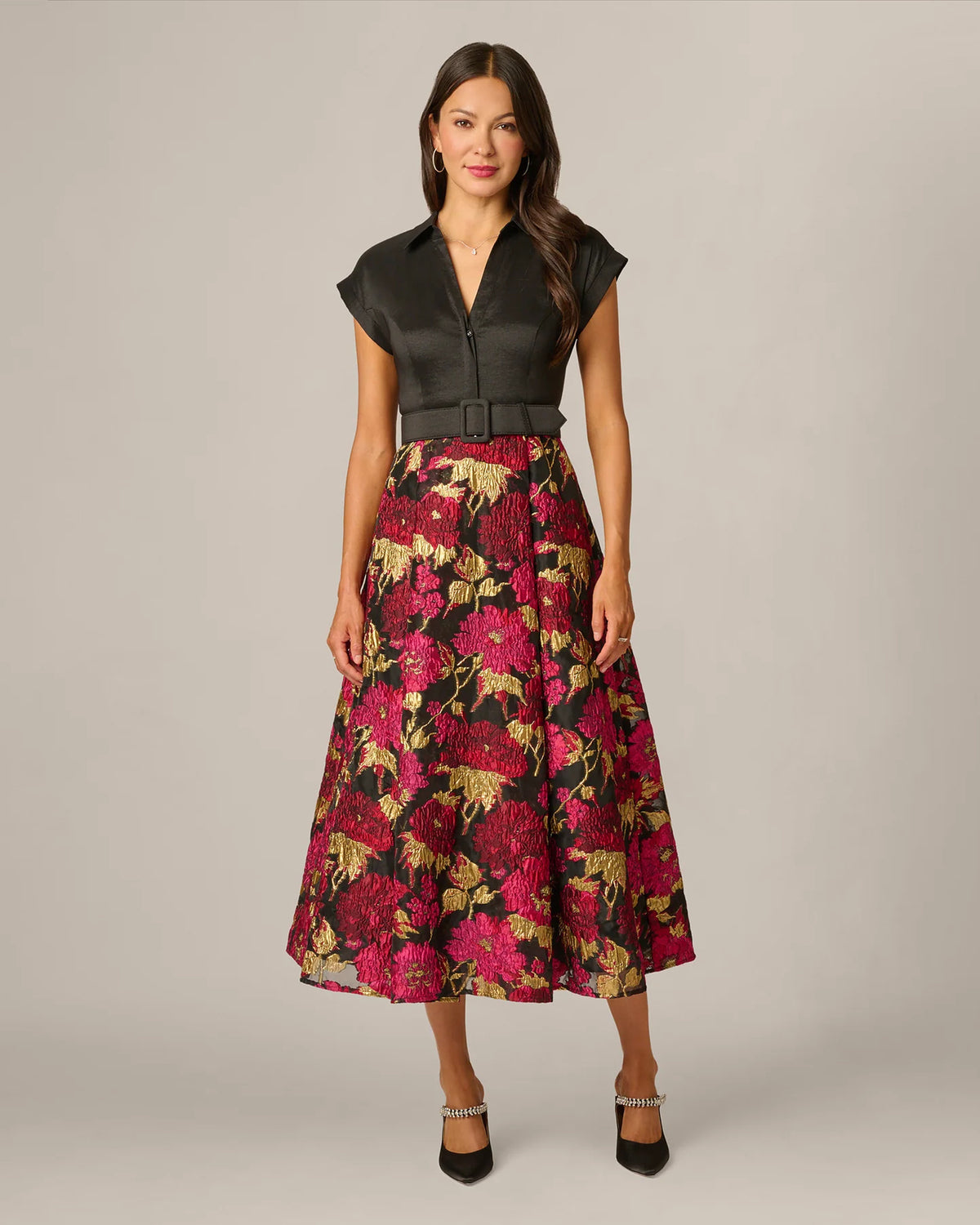 spaghetti strap a-line maxi mother of the bride dress - image 2