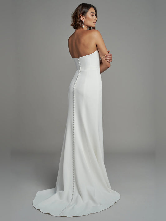 strapless fit-and-flare floor-length formal dress - image 2