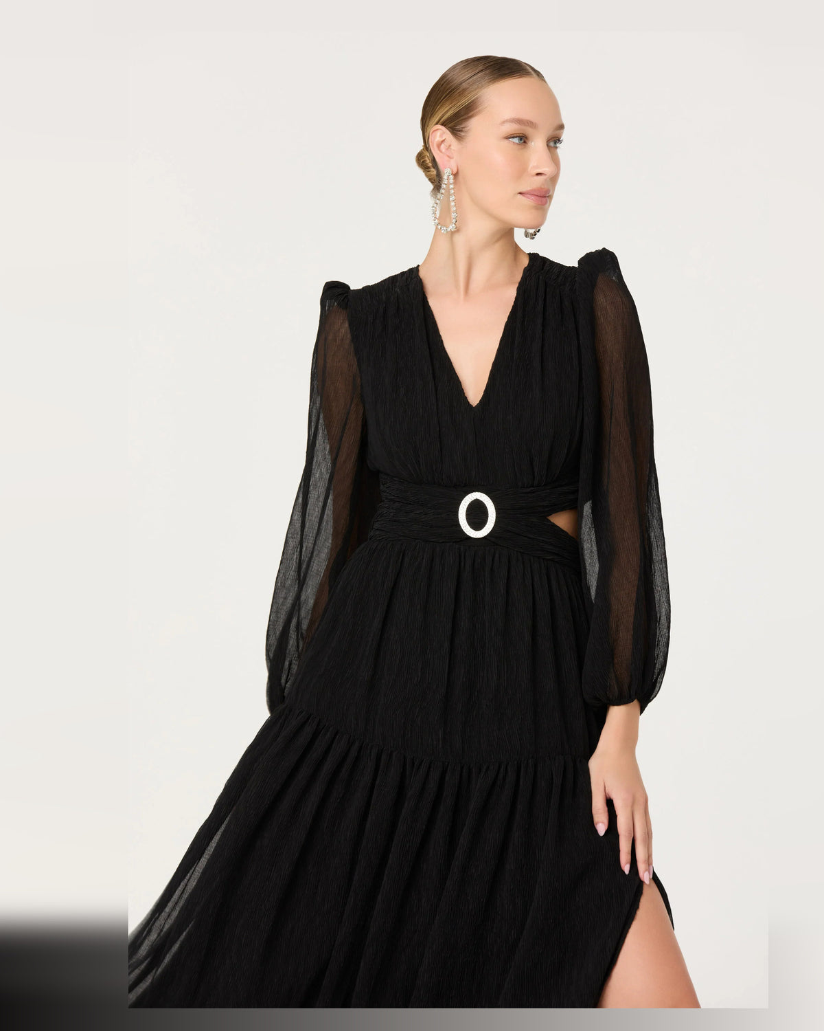 v-neck a-line maxi formal dress - image 2