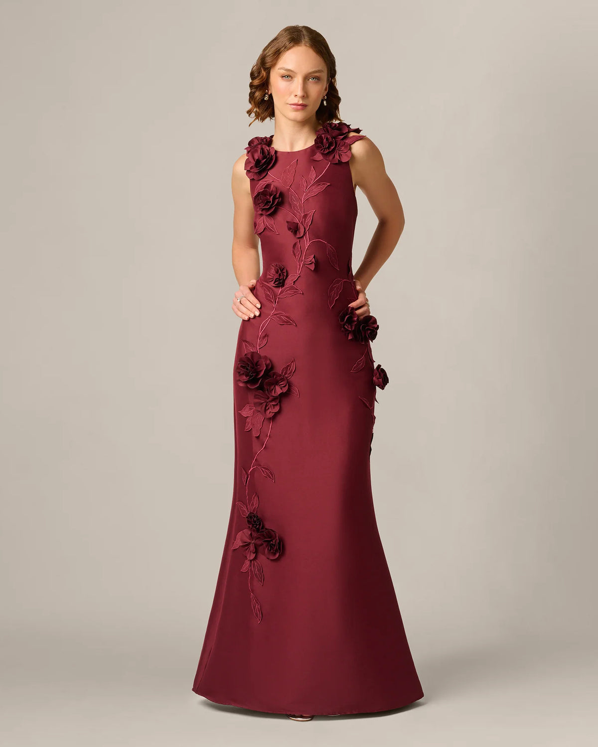 spaghetti strap mermaid maxi mother of the bride dress - image 2