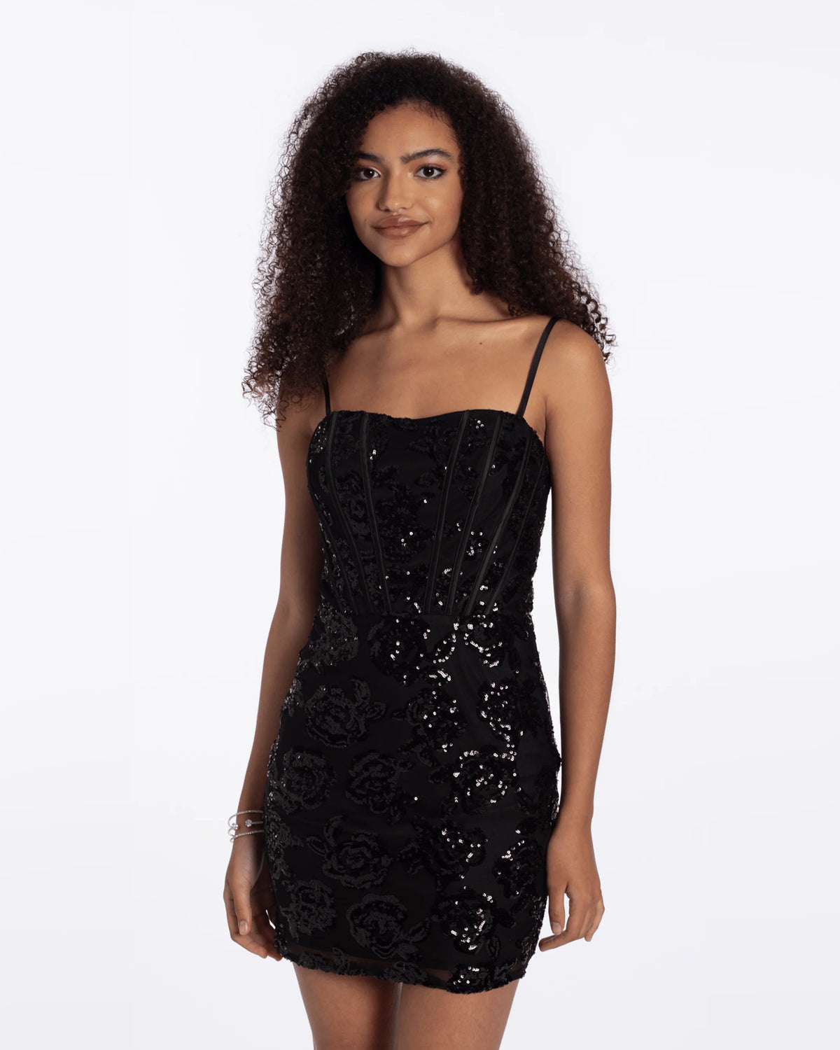 spaghetti strap sheath maxi homecoming dress - image 2