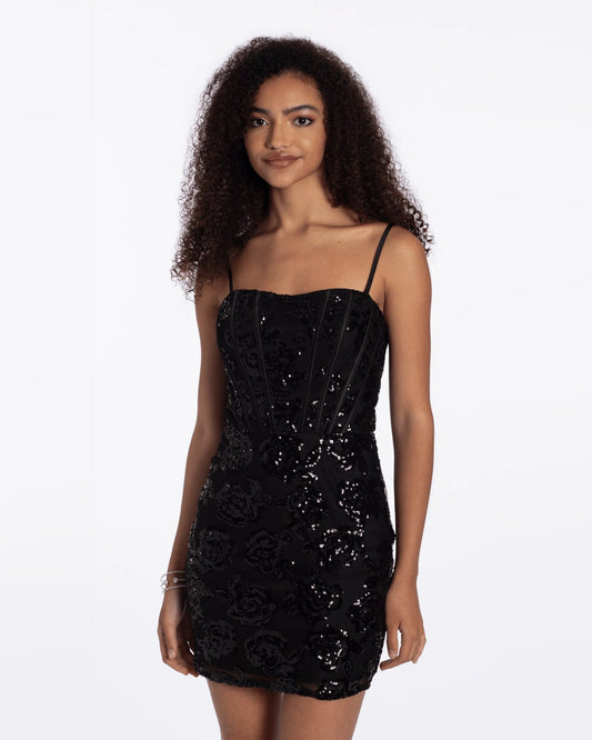 spaghetti strap sheath maxi homecoming dress - image 2