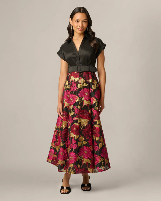 spaghetti strap a-line maxi mother of the bride dress - image 2