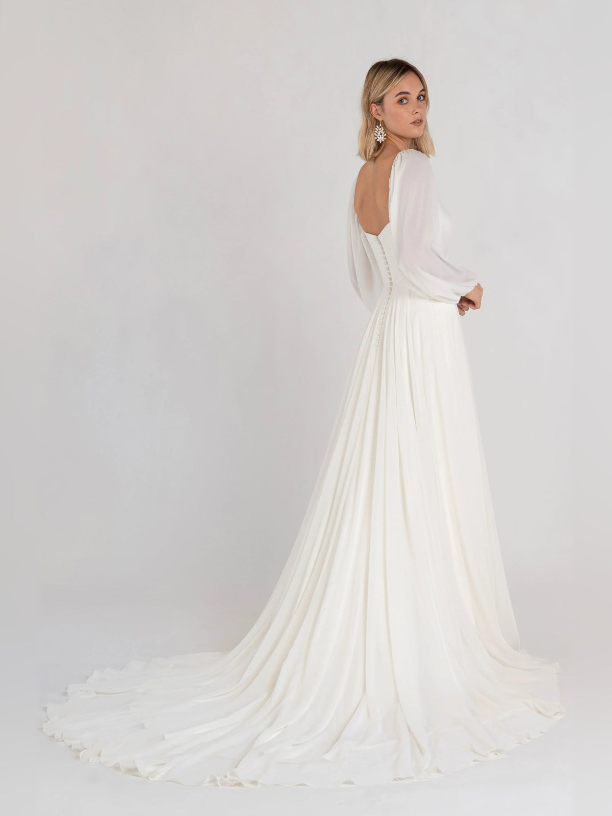 square neck a-line floor-length formal dress - image 2