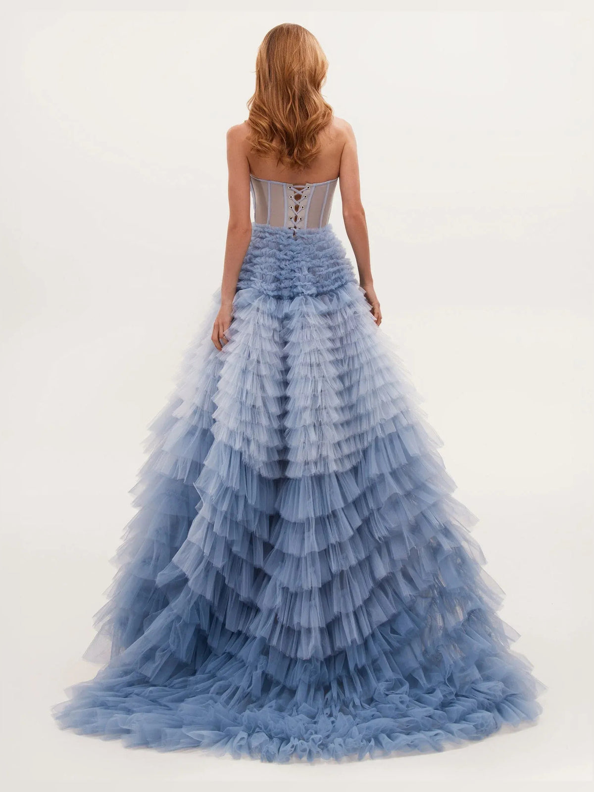 As Picture floor-length prom dress, alternate view showing the bodice and skirt