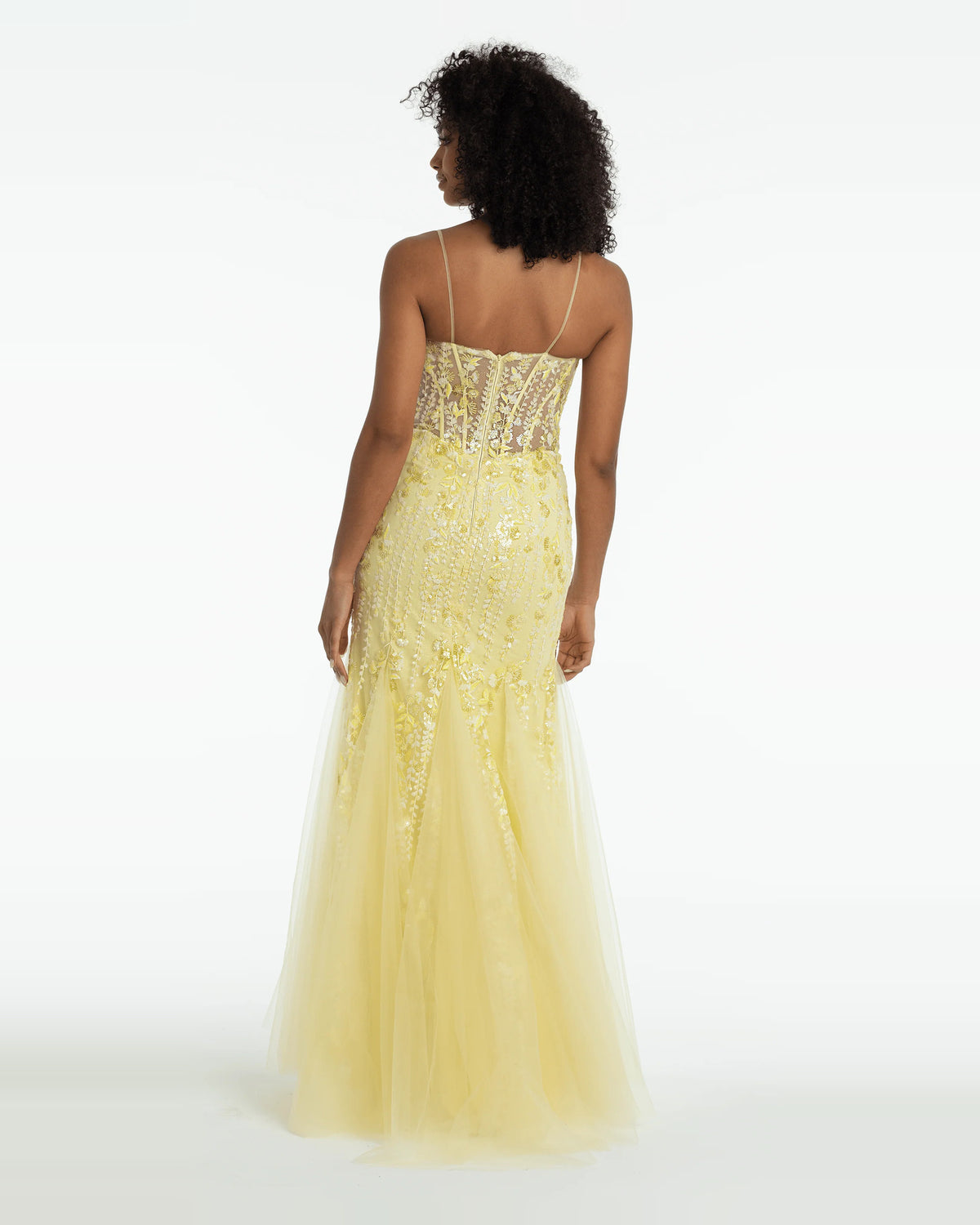 v neck mermaid maxi prom dress - image 2