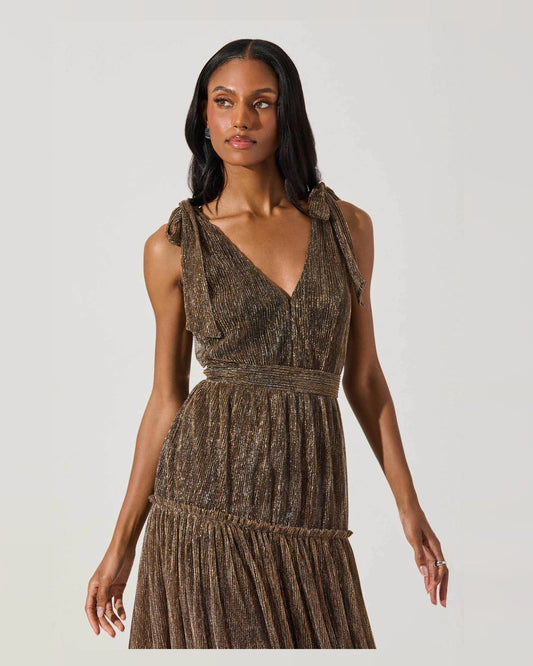 v-neck a-line maxi formal dress - image 2