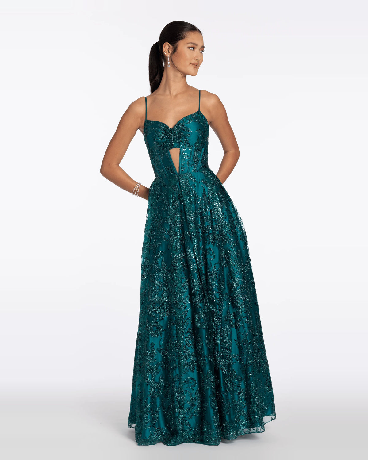 sweetheart ball-gown maxi prom dress - image 3
