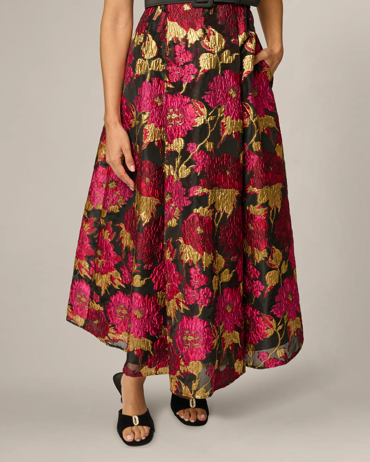 spaghetti strap a-line maxi mother of the bride dress - image 3