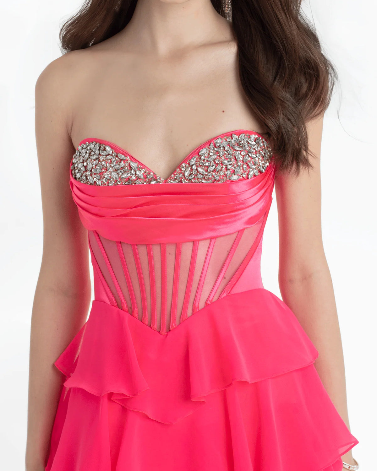 sweetheart a-line maxi prom dress - image 3