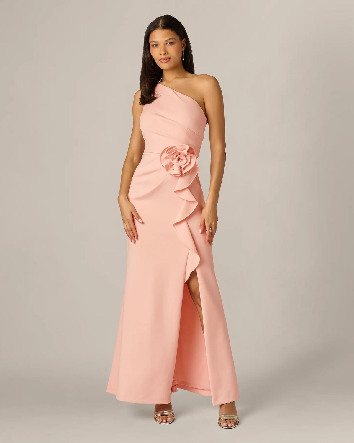 one-shoulder a-line maxi mother of the bride dress - image 3