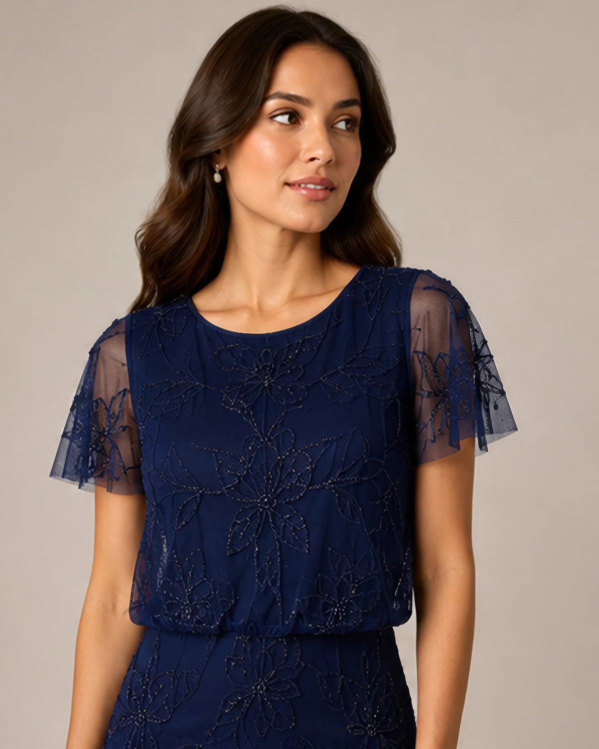 spaghetti strap a-line maxi mother of the bride dress - image 3