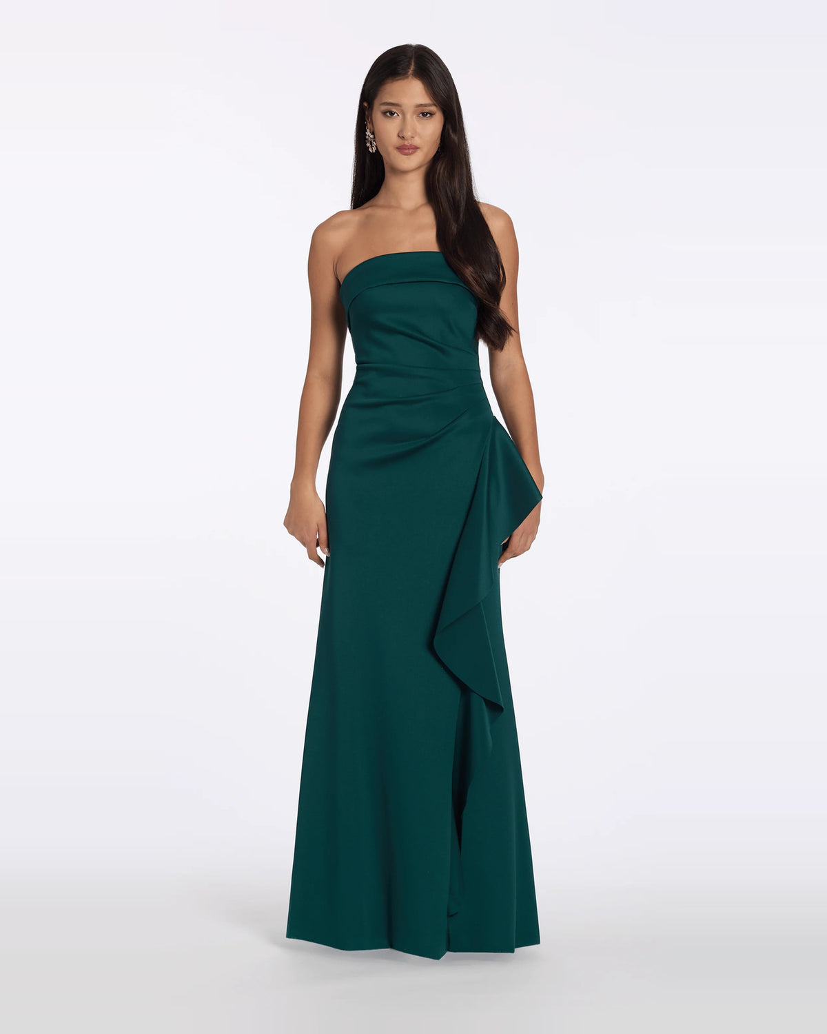 strapless column maxi prom dress - image 3