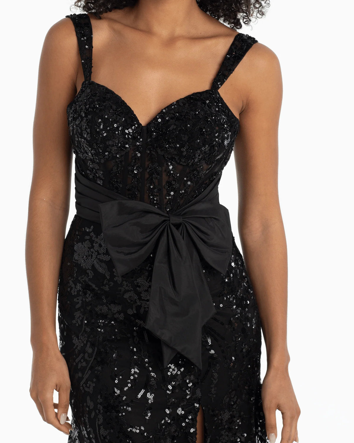 sweetheart column maxi prom dress - image 3