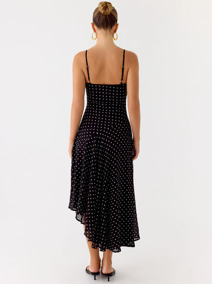 Black midi formal dress, alternate view showing the bodice