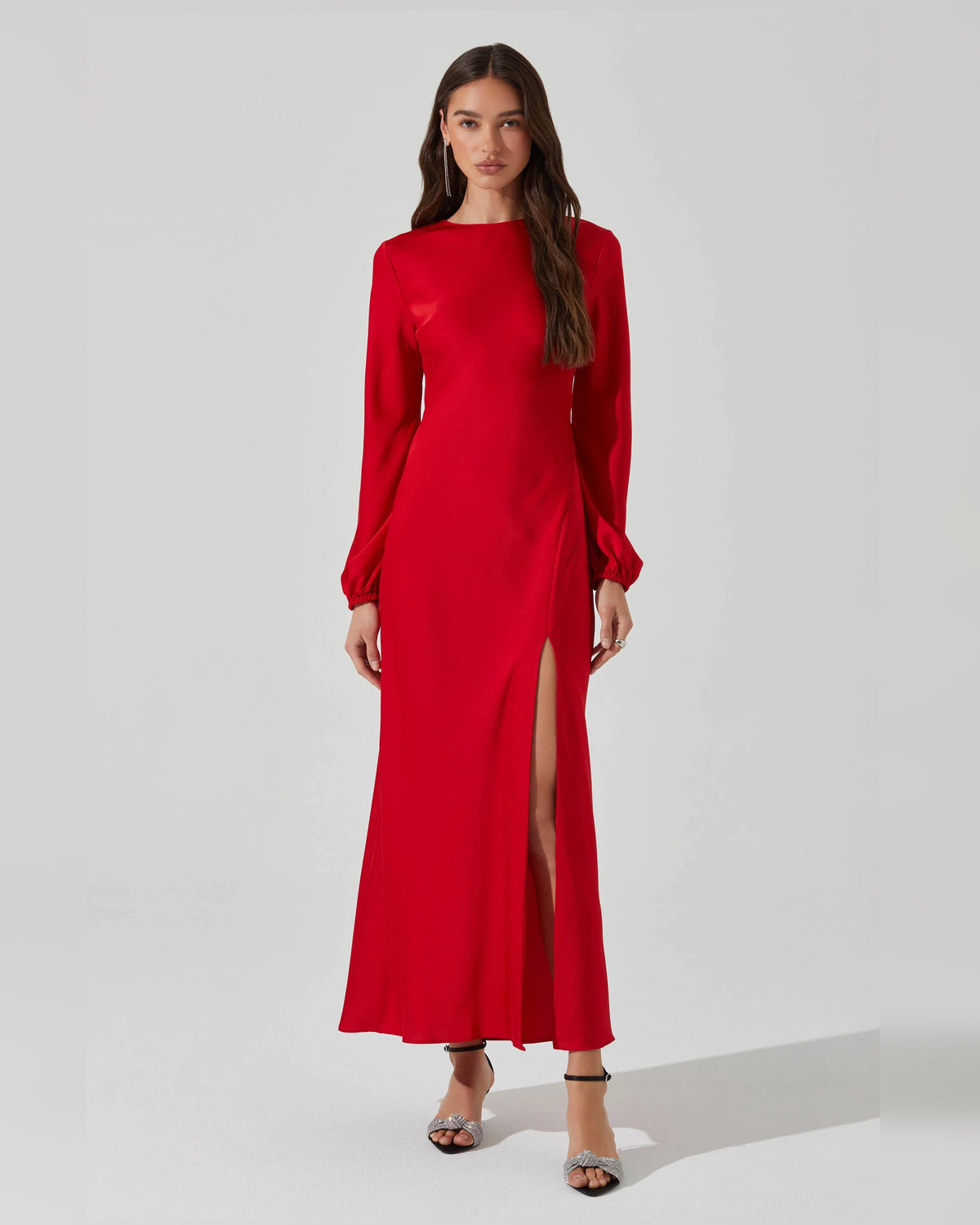 spaghetti strap a-line maxi formal dress - image 3