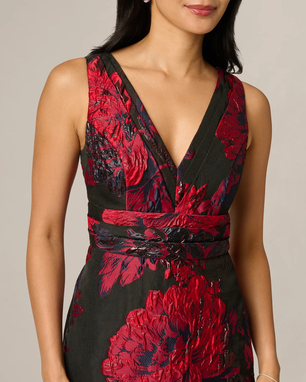 spaghetti strap a-line midi mother of the bride dress - image 3