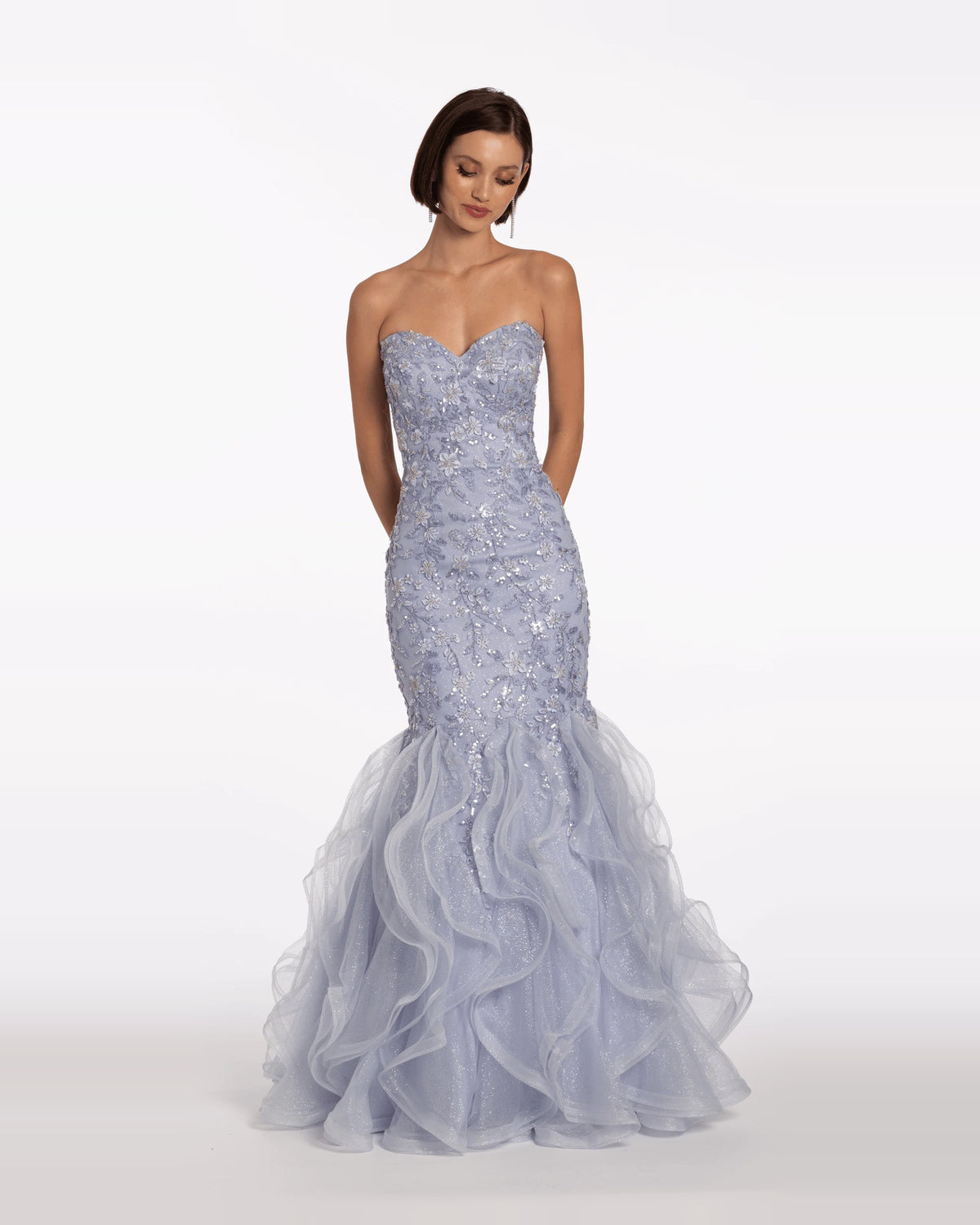 strapless mermaid maxi prom dress - image 3
