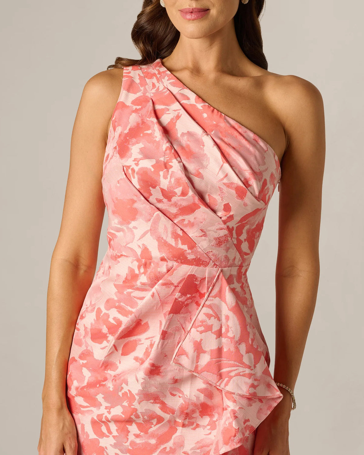 one-shoulder a-line maxi mother of the bride dress - image 3
