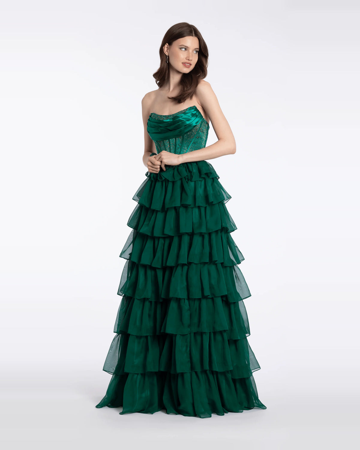 strapless a-line maxi prom dress - image 3