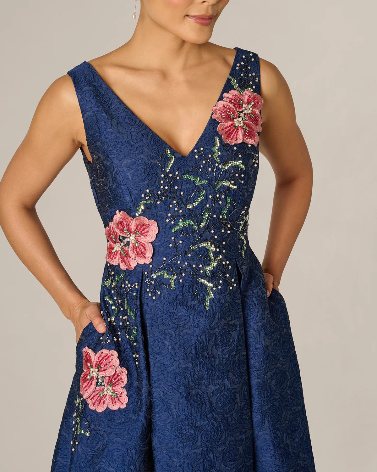 fit-and-flare midi mother of the bride dress - image 3