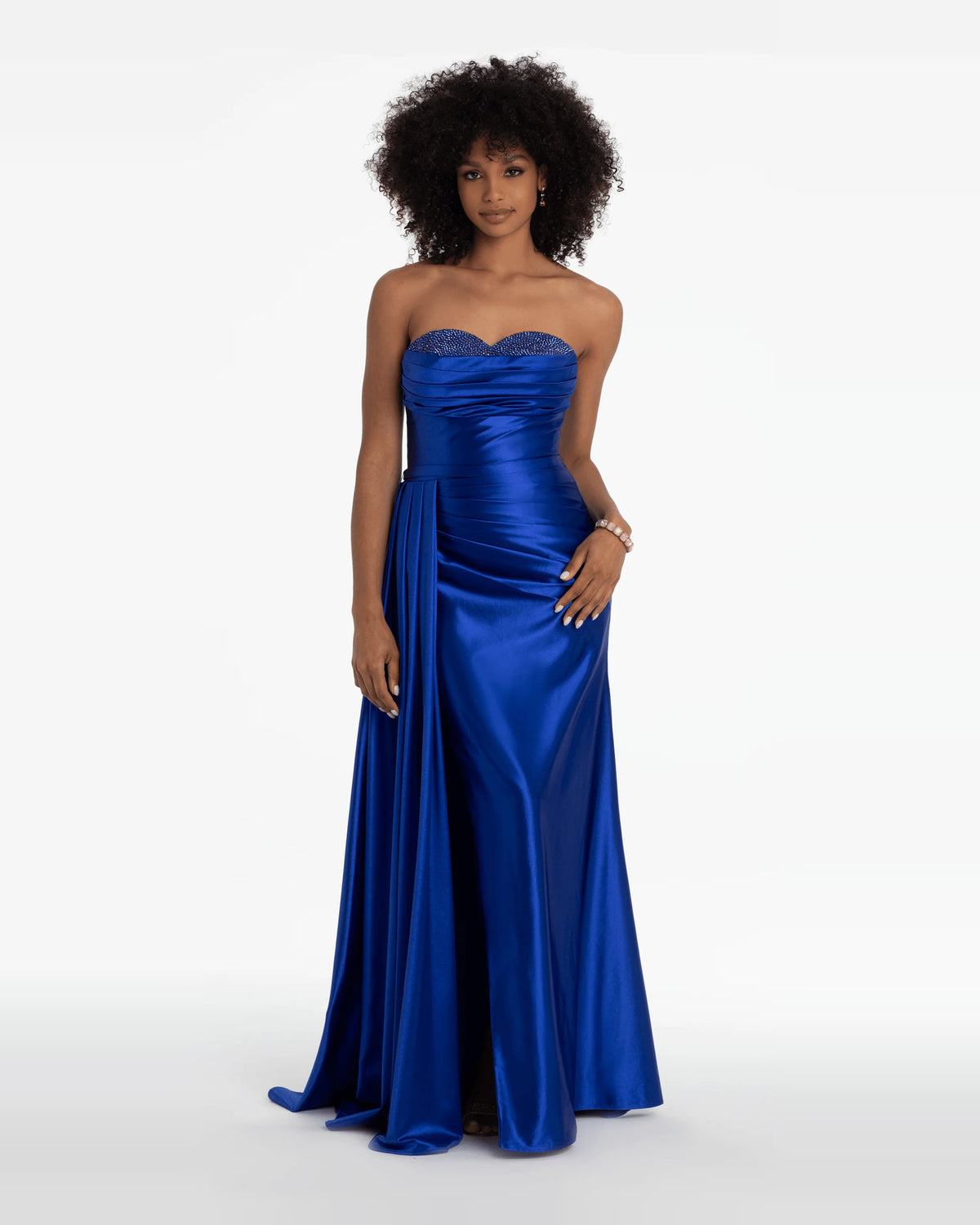 sweetheart trumpet maxi prom dress - image 3